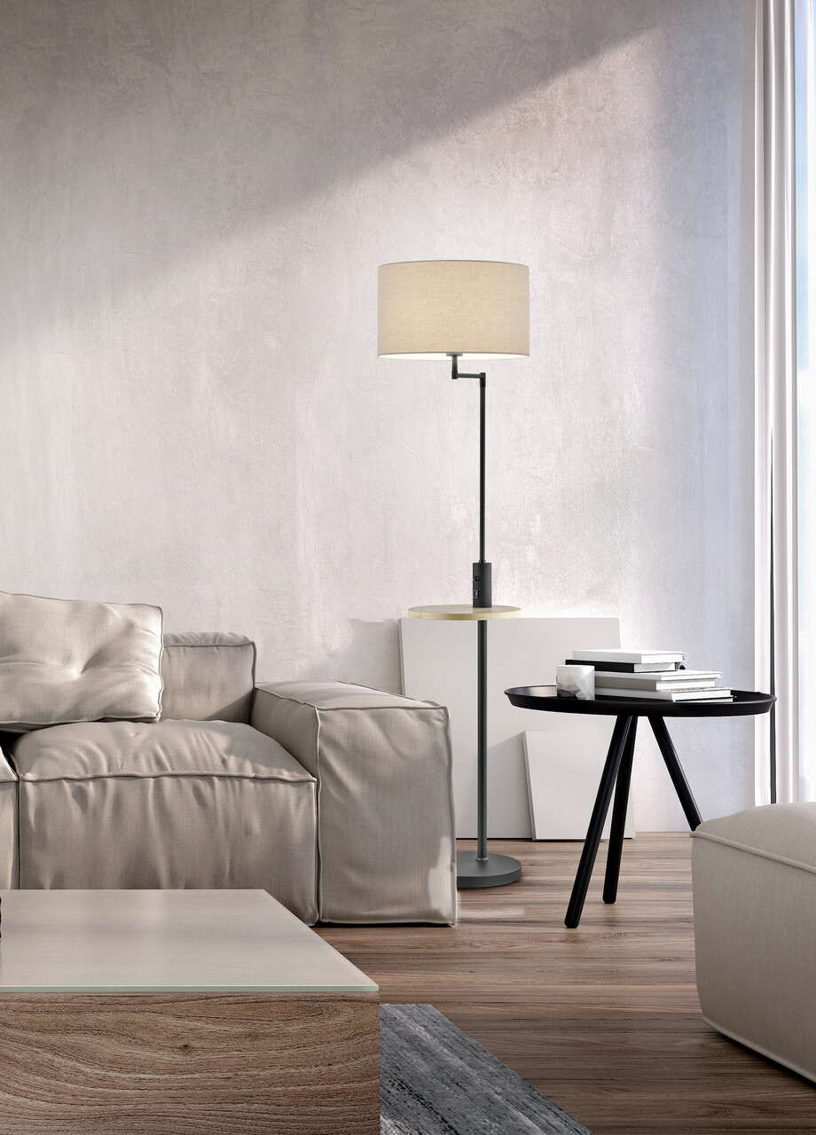 Lampadar Claas, TRIO, 40x160 cm, 60W, 1x E27, metal, negru mat - imagine 5